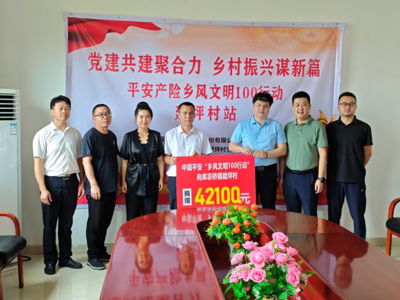 平安产险“乡风文明100行动”赴衡阳县库宗桥镇开展捐赠活动